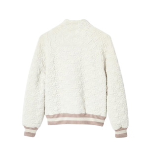 Mint Velvet Cream Star Quilted Bomber Jacket